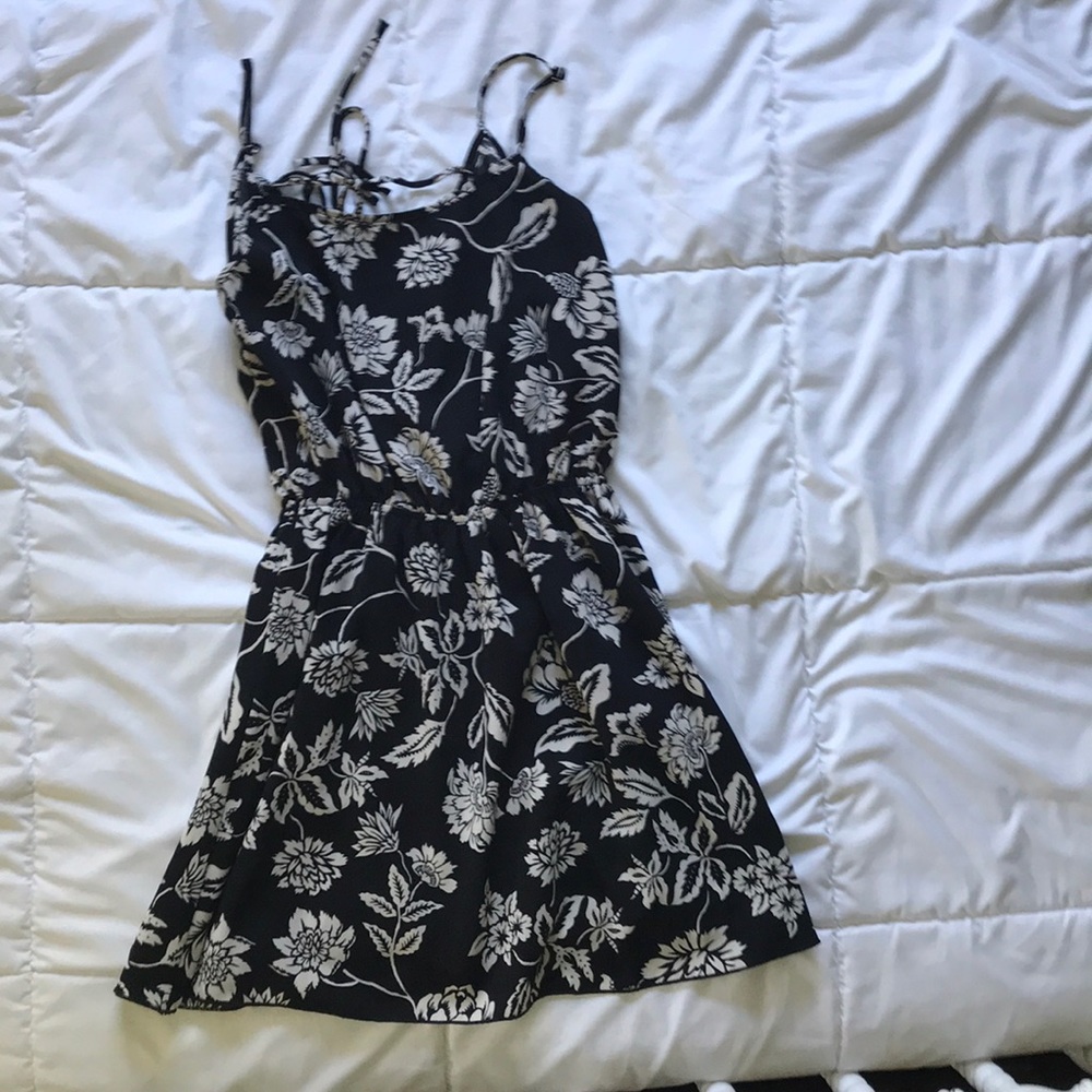 Black floral dress